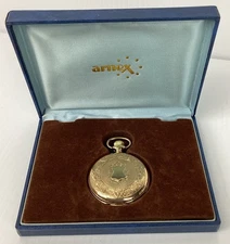 Vintage Arnex Pocket Watch Quartz In Box  