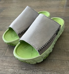 UGG Venture Daze Slide 13 sandal beige green platform slipper suede leather