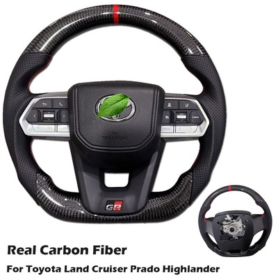 Real Carbon Fiber Steering Wheel Kit For Toyota Land Cruiser Prado Highlander