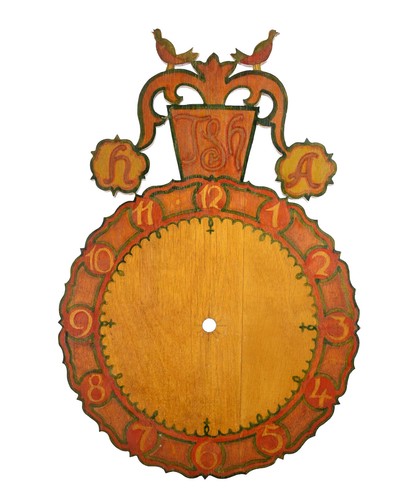 Alte Uhrenfront Zifferblatt f Uhrwerk Wanduhr Uhrmacher watchmaker clock dial