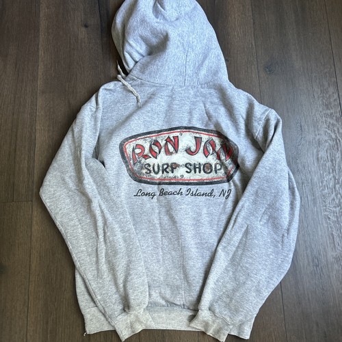 Ron Jon Surf Shop Long Beach Island NJ Hoodie Small Gray Pullover Long