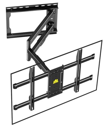 Corner TV Mount Long Arm TV Wall Mount for Most 37-75 Inch Flat Curved TVs,-image