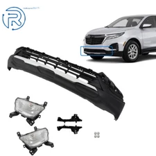 For Chevrolet Equinox 2022 2023 Lower Bumper Cover&Fog Lamps&Bracket Set Chrome