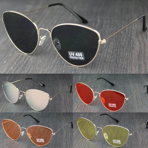 Mujer Gato Ojo Retro Montura Metálica Lentes Polarizados Gafas Sol UV400 | eBay