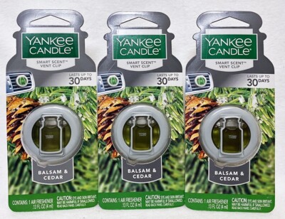 Smart Scent Vent Clip Yankee Leather Car Air Freshener Leather