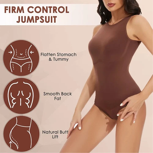 Women Seamless Body Shaper Tummy Control Slimming Shapewear Bodysuit Leotard - Picture 6 of 28