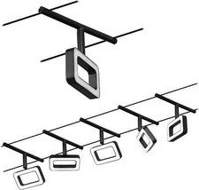 Paulmann LED Seilsystem 94485 Set Frame 5 x 4,8W, warmweiß, Schwarz-Matt NEU&OVP