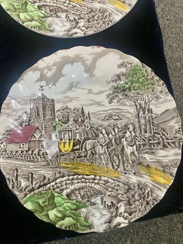 Lot Of 6 Myott Royal Mail Fine Staffordshire Ware 3 Saucers & 3 Dessert Plates - Picture 3 of 9