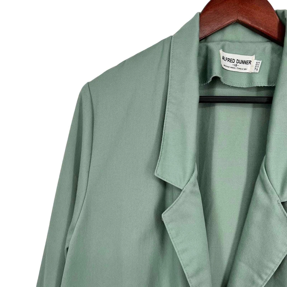 Blazer Chaqueta Blusa Camisa Top Negocios Alfred Dunner Talla Grande 18 Verde Salvia Foto 3 de 4