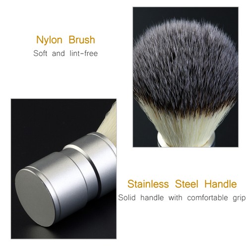 Cepillo de afeitar para cabello TINKSKY Badger con tazón de afeitar de acero inoxidable de doble capa - Imagen 10 de 11