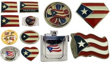 belt buckles lot 12 pieces Closeout puertorriquena Puertorriqueno Flag Wholesale