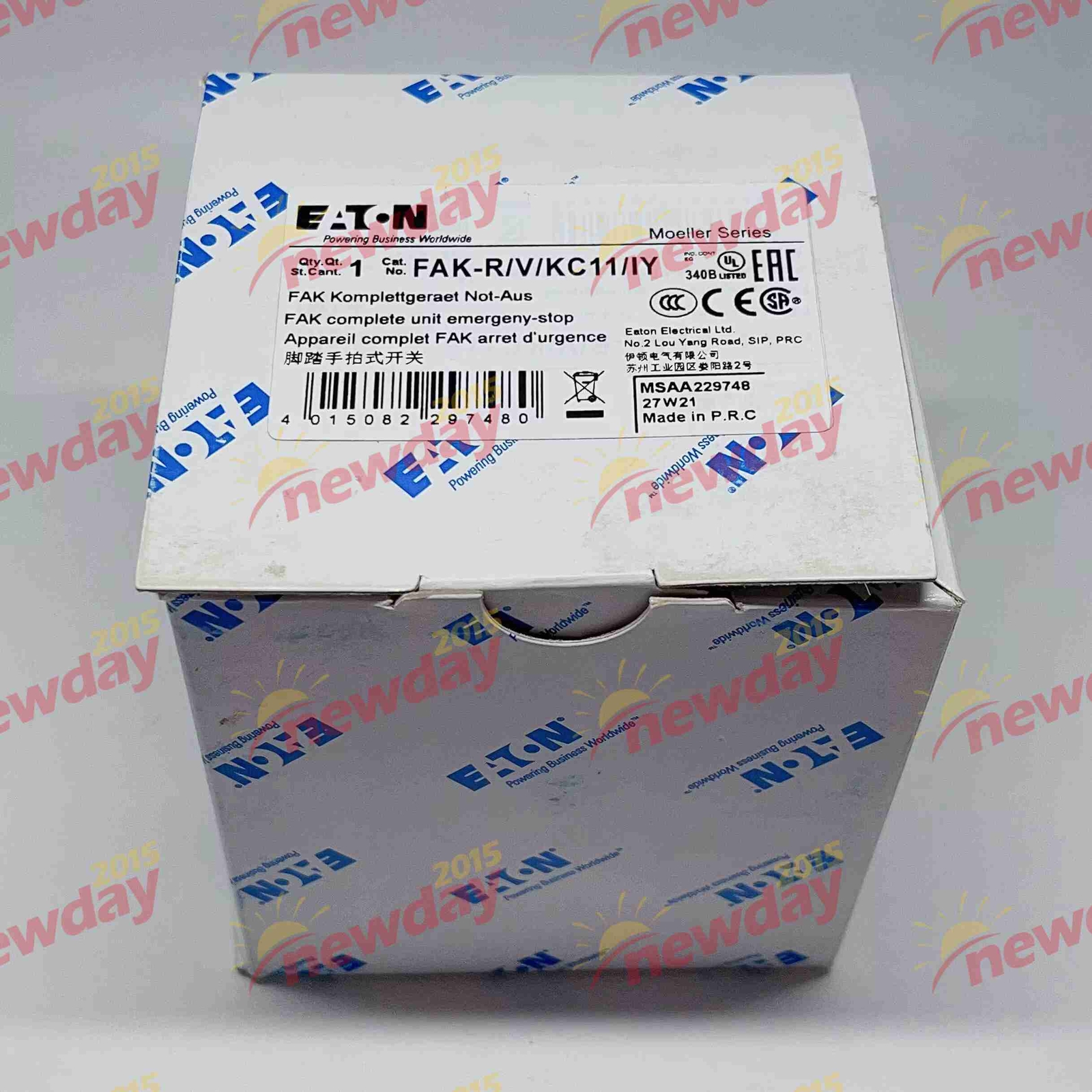 Eaton 229748 FAK-R/V/KC11/IY Interruttore A Pedale 230 V Ac 6 A 1 X Off On Permanente O X A 94 Mm X 101 Mm Ip67 1 Pz 700779
