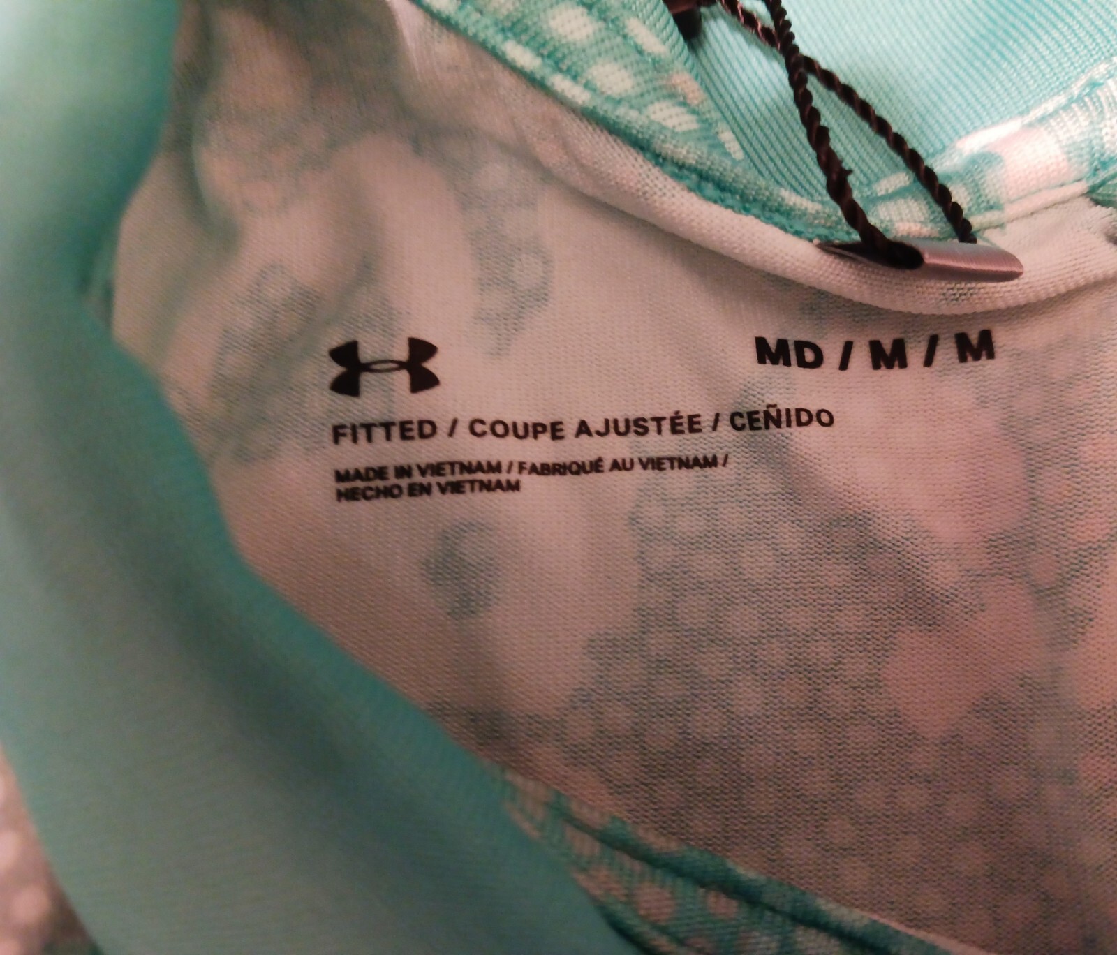 Women's Size Medium Zinger Sleeveless Polo Under Armour Fitted Golf Neptune