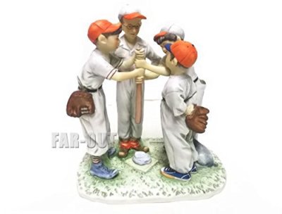 GORHAM Norman Rockwell Auswahl sportlicher Jungen Baseball Figuren 1980 Japan
