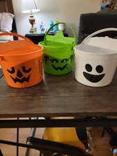 2022 McDonalds Set of 3 Halloween Happy Meal Boo Buckets McBoo McPunk'n McGoblin