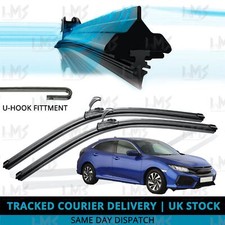 For Honda Civic X 2017-2019 Front Windscreen 26" 18" Flat Aero Wiper Blades Set