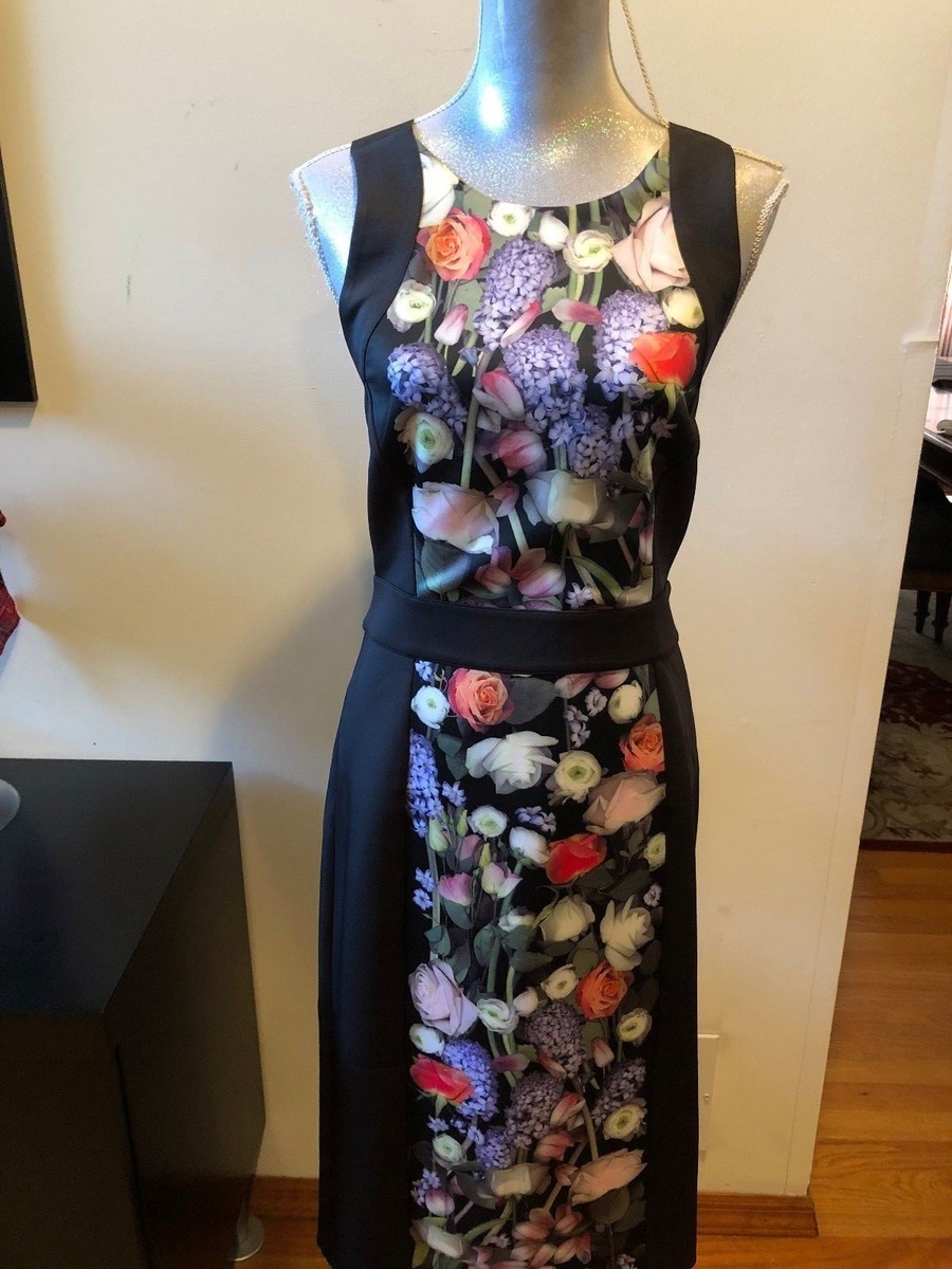 ted baker floral dress neon straps Buckle Ted Baker Dress Bodycon NWT Ted Baker Akva Kensington Buckle Floral Bodycon Dress