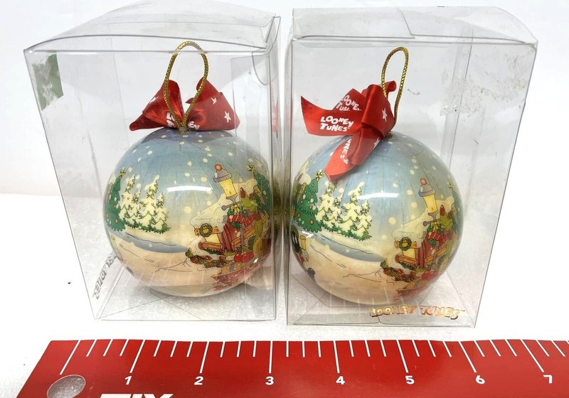 Vintage 1995 Marvin The Martian Sleigh Christmas Ornament Matrix Rare 
