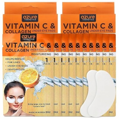 AZURE~10 Pair VITAMIN C & COLLAGEN Moisturizing Under Eye Pads