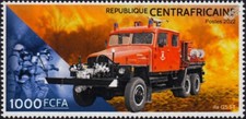 IFA G5 5-Tonne Germany Fire Engine Firefighting Truck Stamp 2022 Central Africa