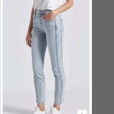 Current/Elliot 7-Pocket Ankle Skinny Stilleto Jeans Sz 26 Blue High Rise Pockets