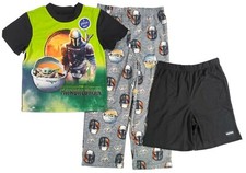 Star Wars Pajamas Boys Small 6 Baby Yoda Mandalorian Shirt Pant 3-Piece PJ Set