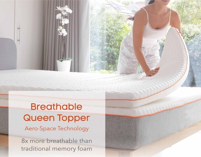 Dormeo Queen Mattress Topper Octaspring 3 inch Cooling Mattress Topper
