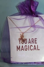 You Are Magical Gold Tone Unicorn Pendant Necklace Jewelry In Wrapping 
