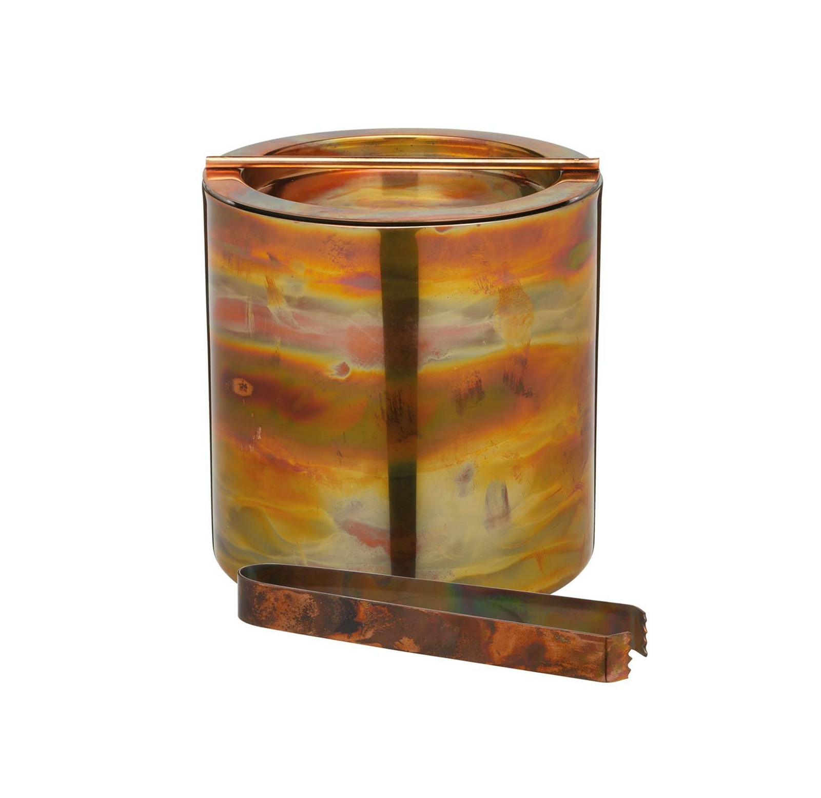 Barcraft Small Copper Ice Bucket with Lid