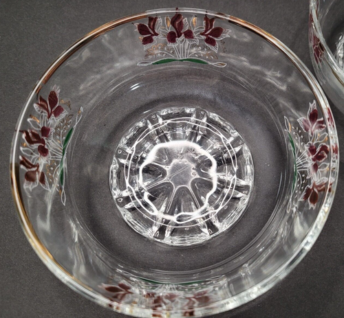 Insalatiere vintage 4 pezzi DeValbor vetro bacche dipinte a mano Made in Italy da Cerve - Foto 3 di 6