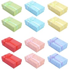 SKPPC 24 PCS Paper Gift Boxes with Lids and Ribbon Bows for Jewelry Display-R...
