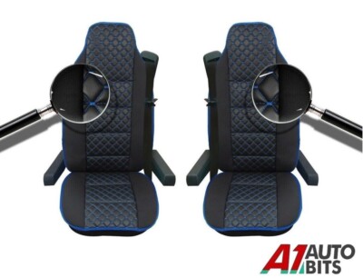 Für DAF Neue Generation XG MX-11 & MX-13 23+ Schwarze Kunstleder Sitzbezüge