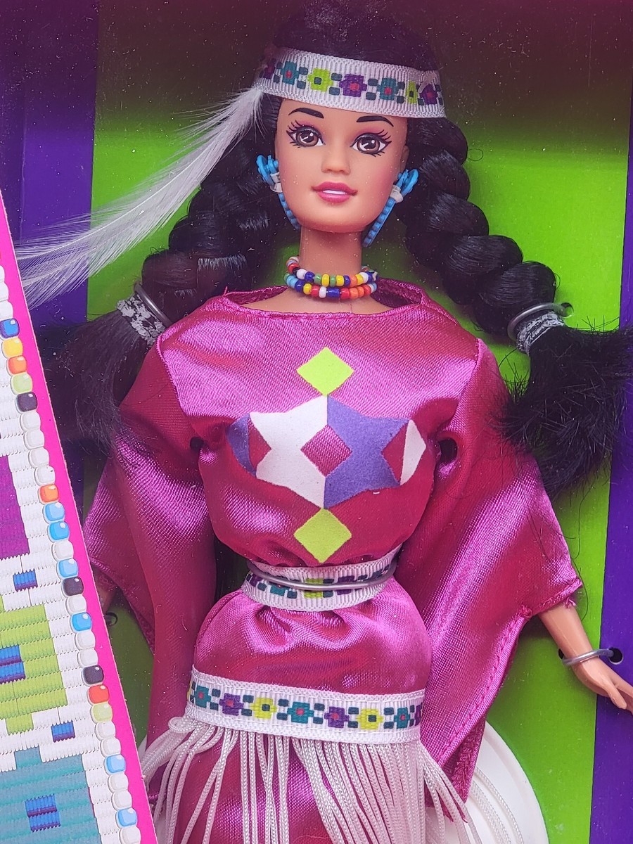 オリジナルBarbie人形 1994 Mattel Dolls of the World Native American Barbie Third