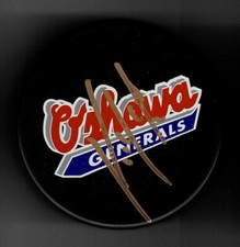 Kirk McLean Signed Oshawa Generals Puck Vancouver Canucks
