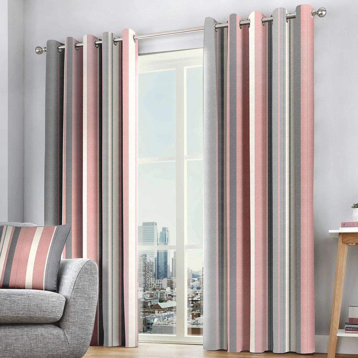 Blush 2024 pink curtains