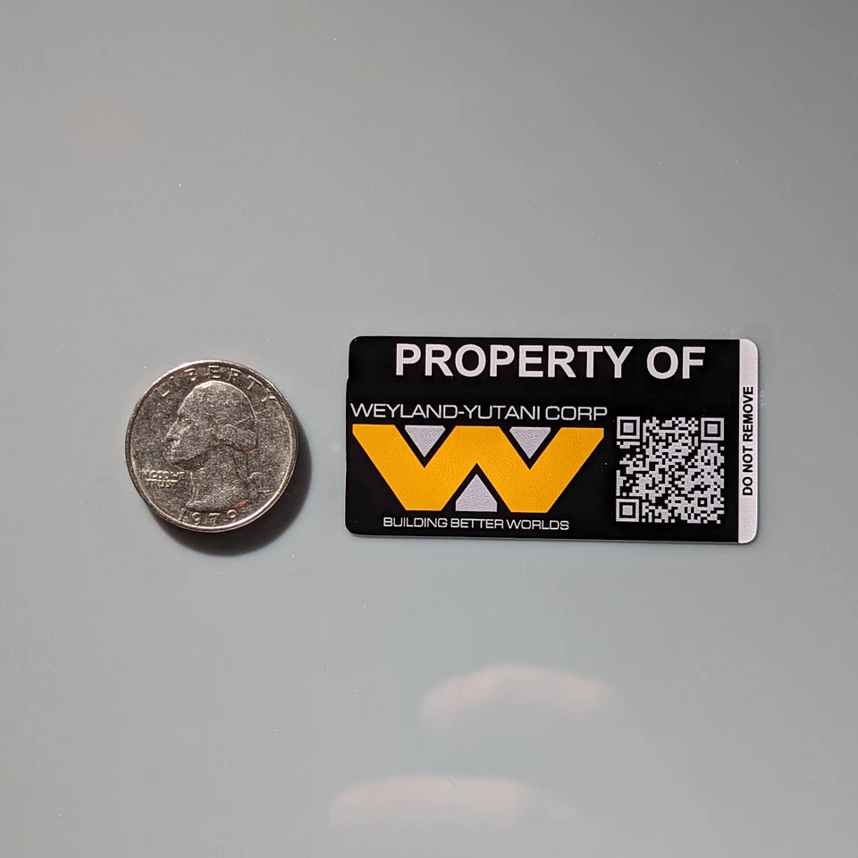 Weyland-Yutani Corp Asset Tags alien weyland (Vinyl Decal Sticker, Car laptop wi - Image 3 of 4