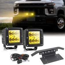 Bull Bar License Plate Mount3 Amber Led Light Kit For Silverado 1500 2500 3500 Bull Bar License Plate Mount3 Amber Led Light Kit For Silverado 1500 2500 3500