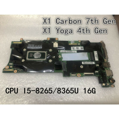 Lenovo Thinkpad X1 Carbon 7th Gen/ X1 Yoga 4th Motherboard I5-8265U 16G 01YU356