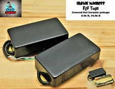 G.M. Flat Tops Black Covered High Output ceramic Humbuckers