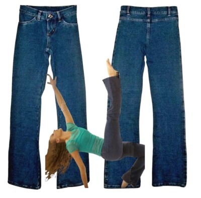 Lot of 10 Diva Stretch Blue Jeans Child M 8/10 Dance Costume Boot Cut 22''x26''