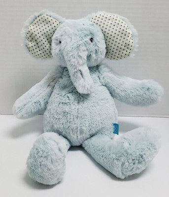 Manhattan Toy Blue Pattern Pals 14  Elephant Polka Dot Ears Plush Lovey Stuffed