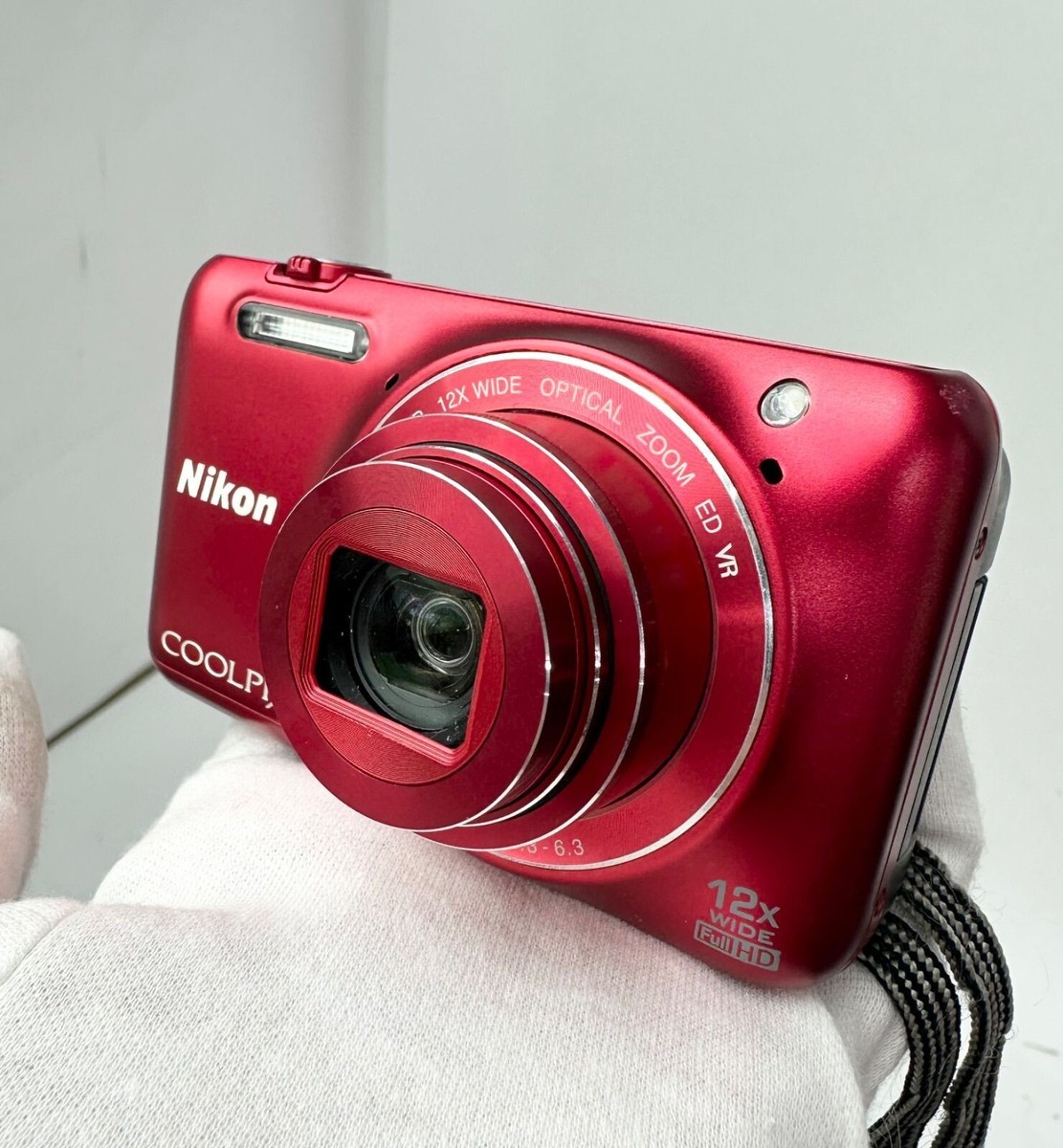 Nikon COOLPIX S6600 Compact Digital Camera Raspberry Red Japan