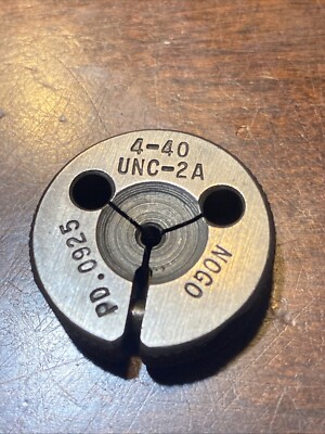S.C.C. 4-40 UNC-2A Thread Ring Gage NO GO only P.D. .0925'' (RT25)