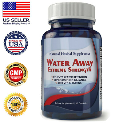 #ad Water Away Diuretic Supplement Bloating Relief Weight Loss Support 60 Capsules $21.82