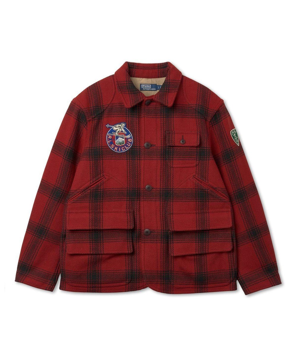 Ralph Lauren wool check Jacket 90’s OLD Ralph Lauren Tartan Check Plaid Full Zip Collared Wool