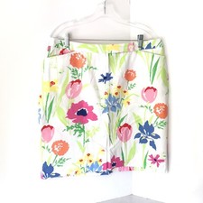 LIZ CLAIBORNE VINTAGE VIBRANT FLORAL SuMMER SKIRT SZ 16P EUC