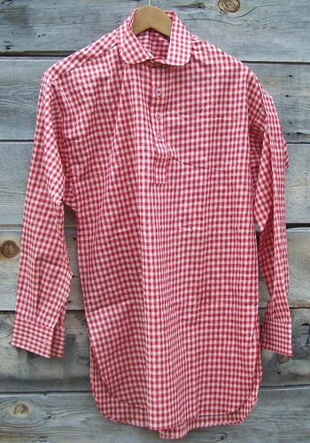 Civil War Cotton Red Checkered Shirt with Pewter Buttons  XXXLarge
