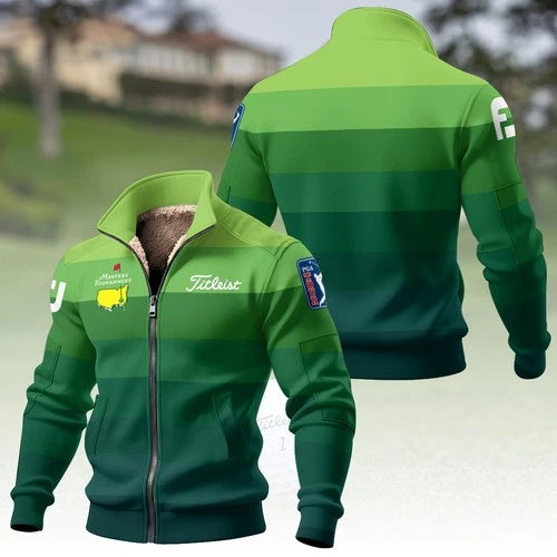 Masters Tournament x TITL Thick Knit Fleece Jacket Premium US Stock - product listing photo