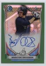 2014 Bowman Draft Chrome Pick Green Refractor 74/99 Braxton Davidson Auto 0b2