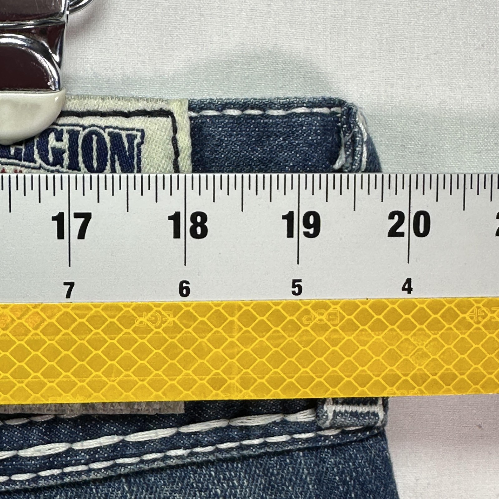 Vintage True Religion Ricky Jeans Mens 38 Blue Straight Leg Rope Wide Stitch USA thumbnail 13